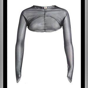 Tropic of C mesh shrug in Black - Size small